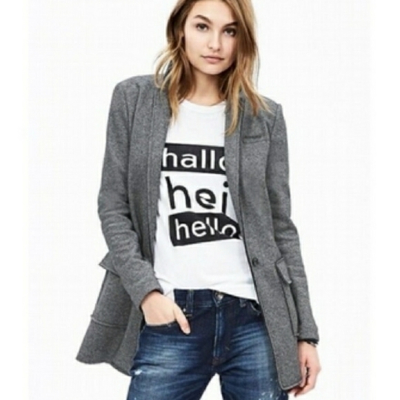 Banana Republic Wool Blend Textured Boyfriend Blazer - Picture 3 of 11